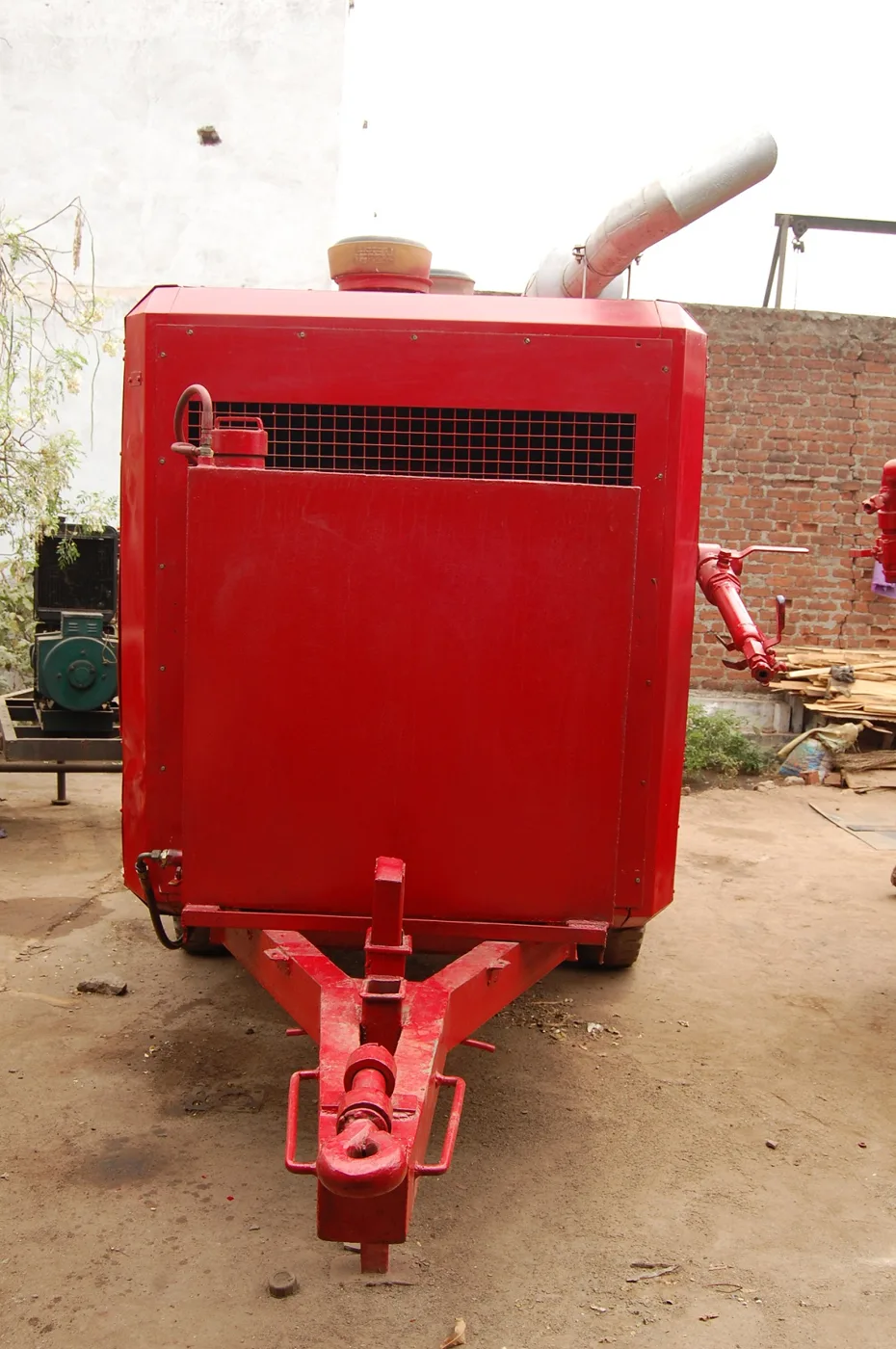 Portable diesel compressor ready for dispatch