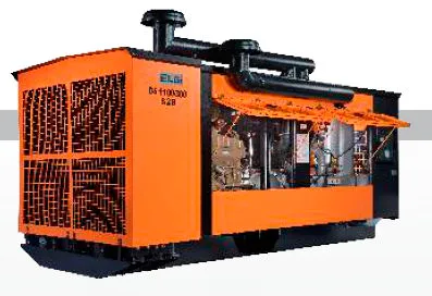 ELGi skid-mounted diesel screw compressor