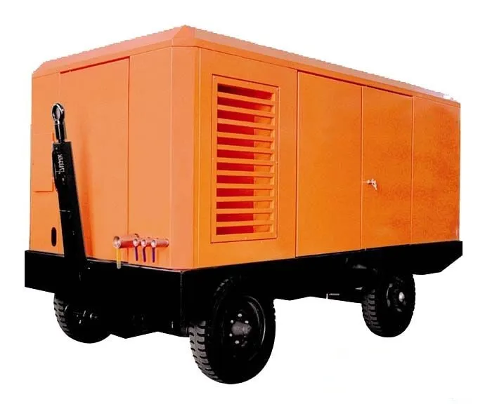 Mobile diesel-driven air compressor