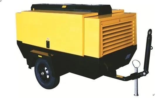 Portable diesel engine screw compressor