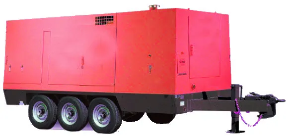 Three-axle high-volume portable compressor