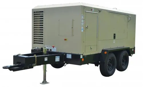 Twin-axle diesel portable compressor