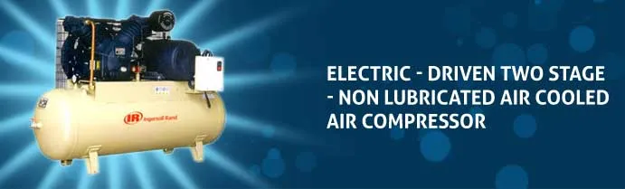 Electric-driven two-stage non-lubricated air-cooled compressor