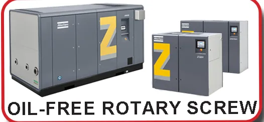 Oil-free rotary screw compressors