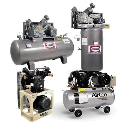 Range of horizontal, vertical and base-mounted reciprocating compressors in grey
